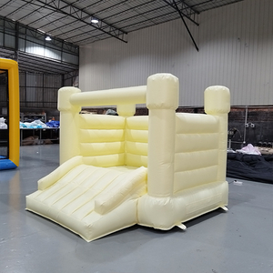 Yellow-Inflatable-Bounce-Castle-For-Event-Rentals