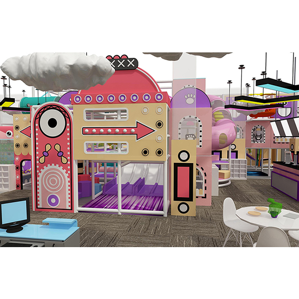 aire de jeux intérieure commerciale avec équipement de jeu souple et tunnels
