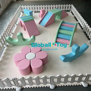 Ensemble de jeu souple blanc personnalisé avec toboggan et tunnel de piscine à balles