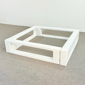 Vierkant zacht speelhek met transparante panelen voor veiligheid binnenshuis voor peuters in commerciële kinderdagverblijven en amusementscentra