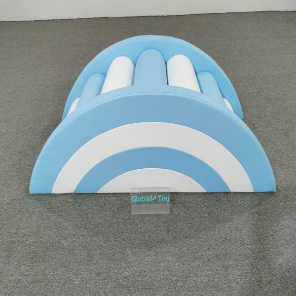 yumuşak oyun-g&ouml;kkuşağı-tırmanıcı-bej-y&uuml;r&uuml;meye başlayan &ccedil;ocuk-denge-eğitim-kreş-toptan satış