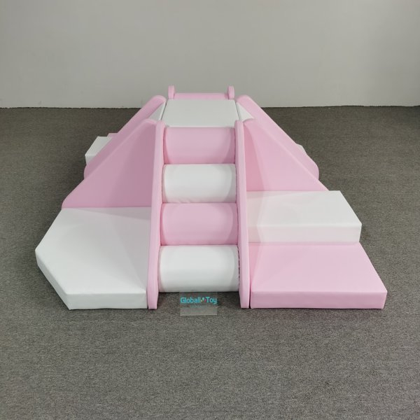 Soft-Play-Kletterpyramide-Set-Indoor-Spielplatzger&auml;te-Lieferant-beige-wei&szlig;