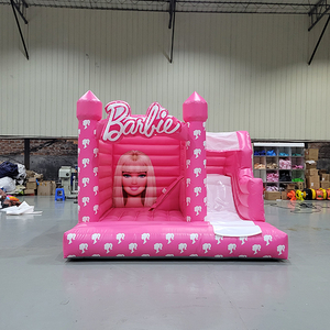 Barbie Pink Inflable Castle Bounce House con scivolo per bambini