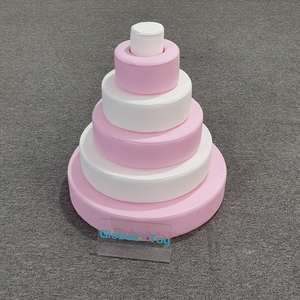 Langkah -langkah busa panjat lembut untuk balita dalam warna pink dan putih ideal untuk taman bermain sewaan dalam ruangan pesta bermain lembut dan penggunaan penyewaan acara