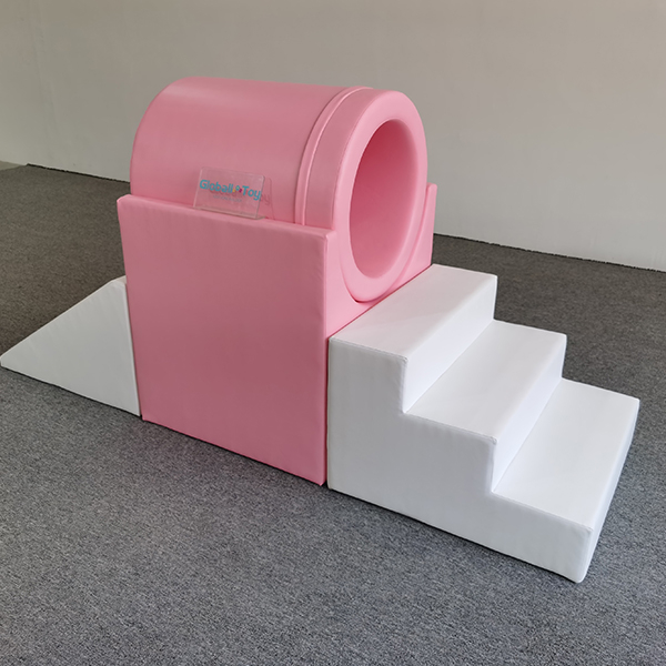 pastel-soft-play-dubbele-glijbaan-en-ballenbak