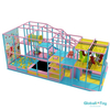 produttore di design per giochi indoor pastello personalizzato con ponti in rete e reti da arrampicata