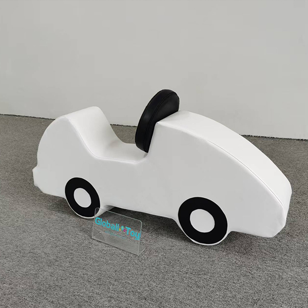  Witte zachte speelauto-wip voor peuters