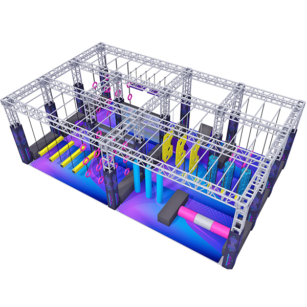 Globalltoy Glow Ninja Warrior Park avec parcours d'obstacles OEM et configuration de défi de remise en forme