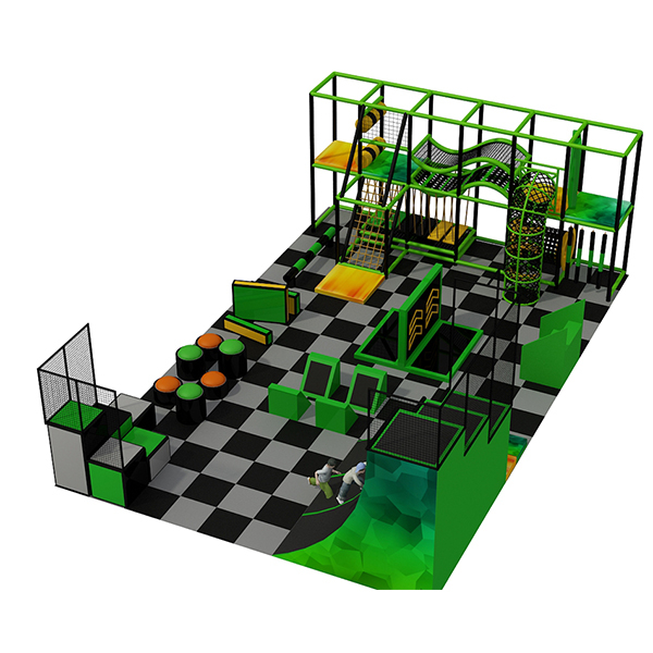 disposition commerciale d'obstacles ninja avec tours d'escalade et stations de défi