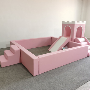 Castelo bege playground para empresas de aluguel