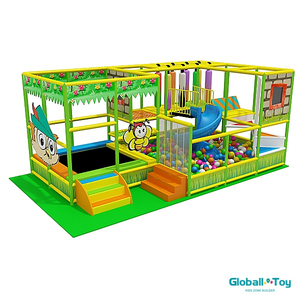 Hersteller von Indoor-Spielpl&auml;tzen mit Spiralrutsche und Trampolinzone